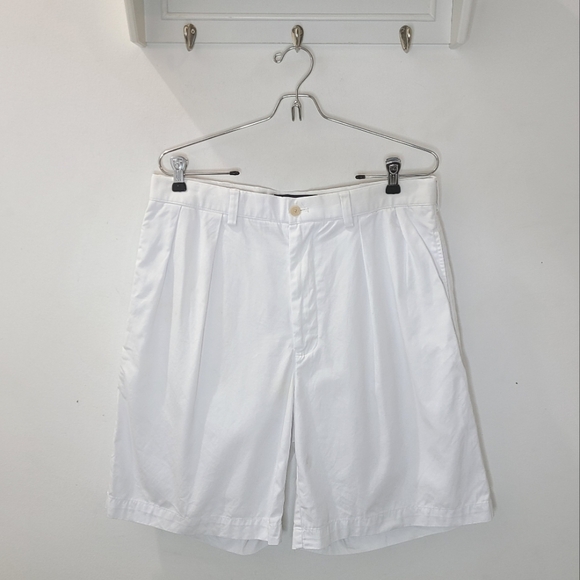 Polo Ralph Lauren 9" Relaxed Fit Pleated Twill Short in White Sz 34 - Picture 4 of 13